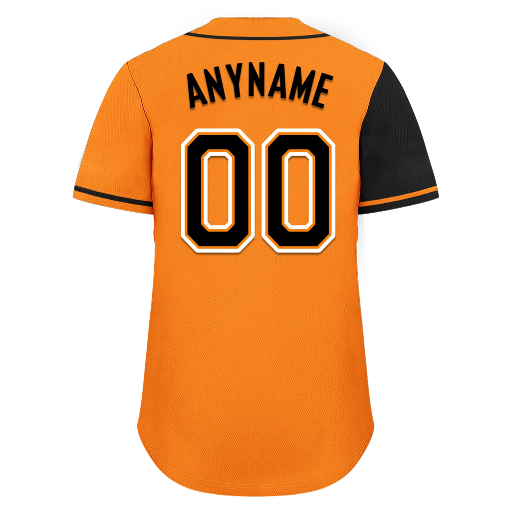 Custom Black Orange Skull Fashion Personalized Authentic Baseball Jersey BSBJ01-D017156 - Coolcustomize