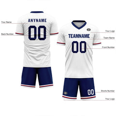 Custom England White Blue Soccer Sets Jersey Personalized SCJ101-D06144