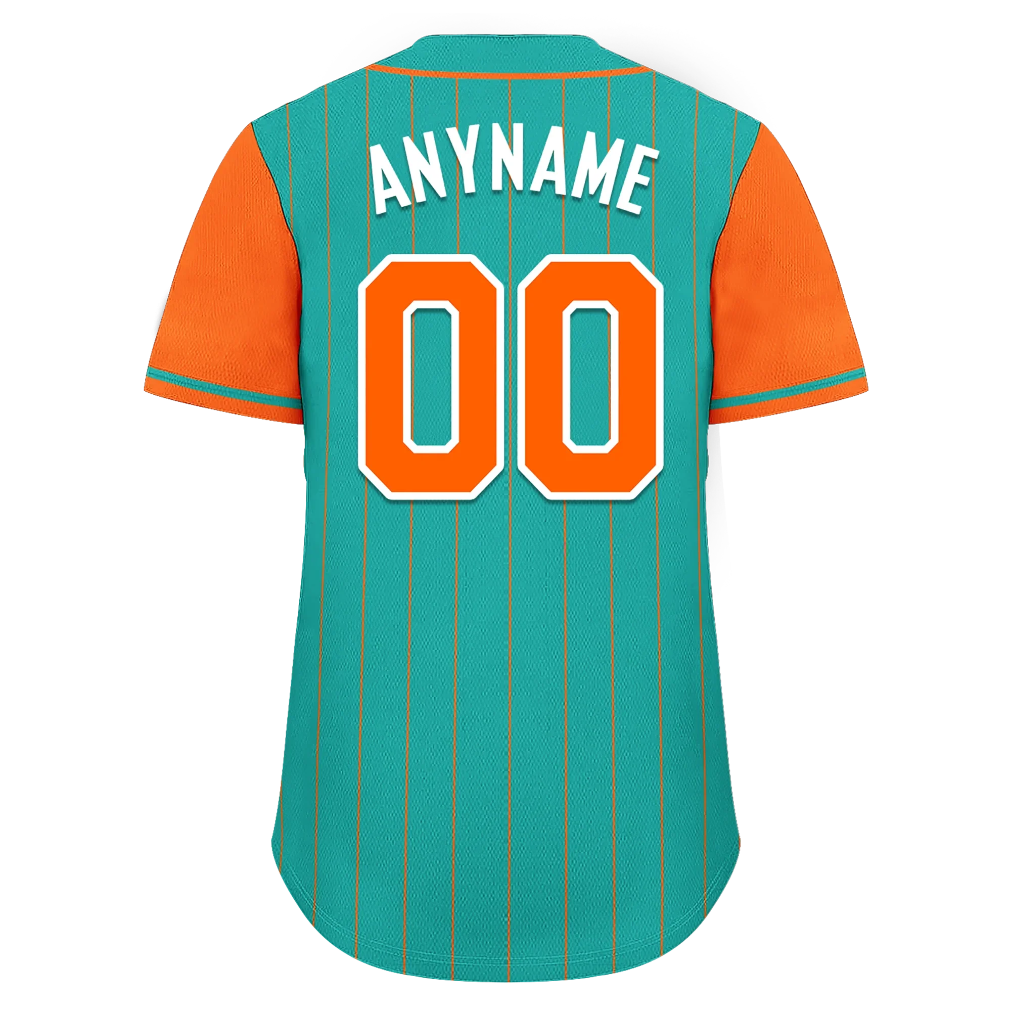 Custom Cyan Orange Stripe Fashion Personalized Authentic Baseball Jersey BSBJ01-D017233 - Coolcustomize