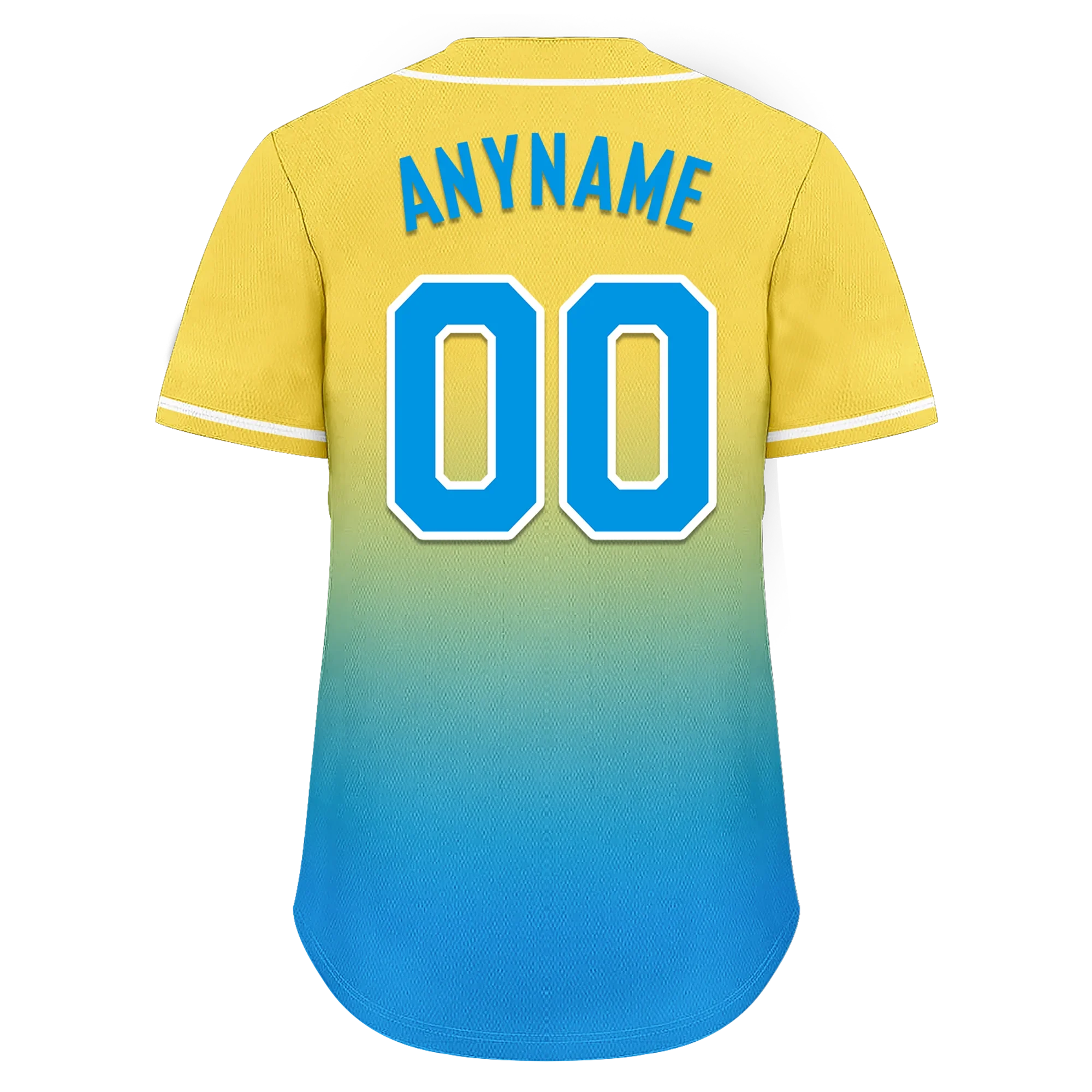Custom Yellow Blue Fade Fashion Personalized Authentic Baseball Jersey BSBJ01-D0a70fc - Coolcustomize