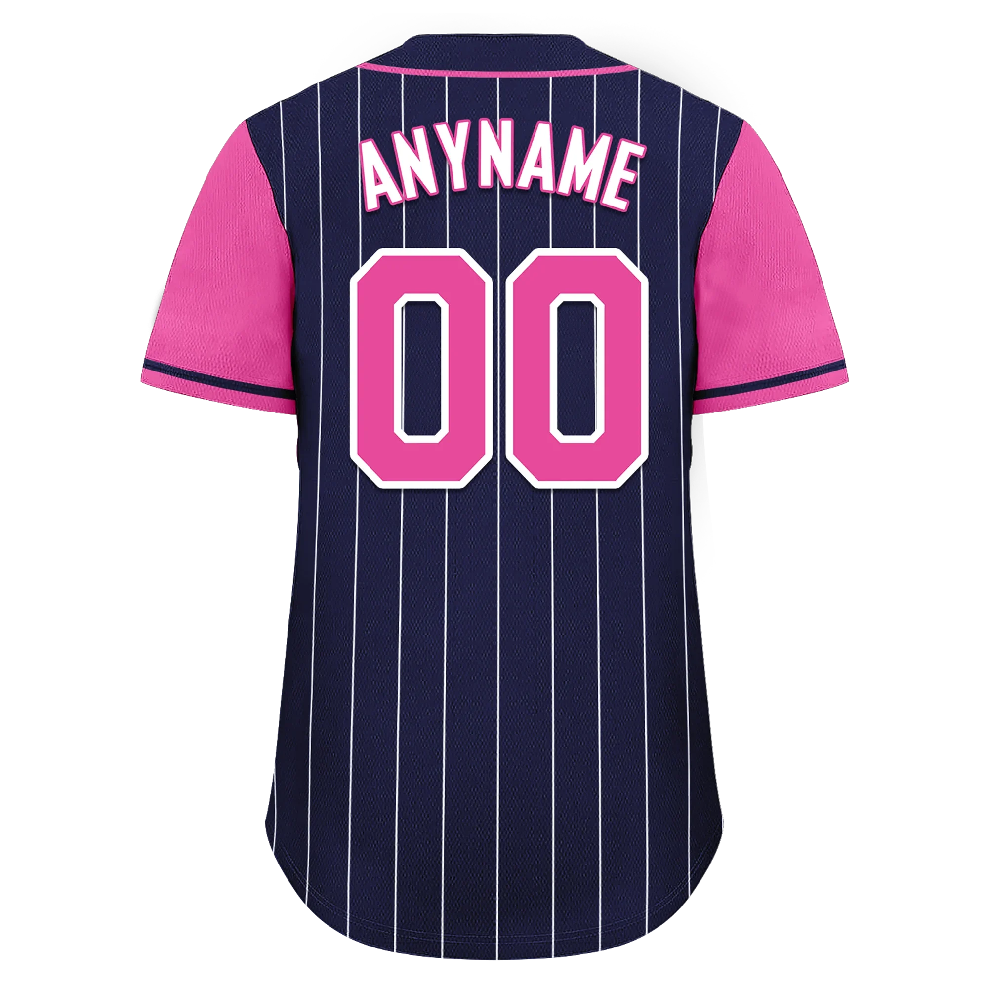 Custom Blue Pink Stripe Fashion Personalized Authentic Baseball Jersey BSBJ01-D017227 - Coolcustomize