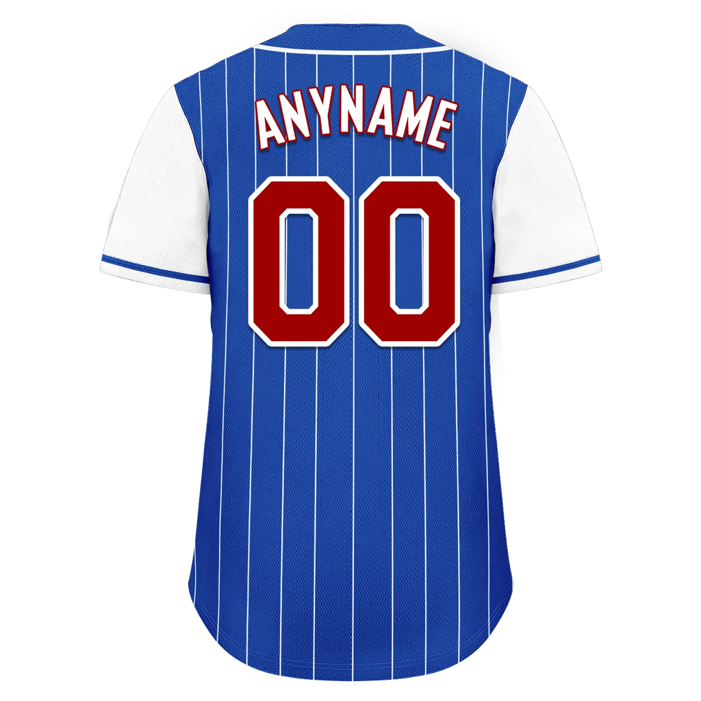 Custom Blue Stripe Fashion Personalized Authentic Baseball Jersey BSBJ01-D017223 - Coolcustomize
