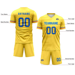 Custom Yellow Soccer Sets Jersey Personalized SCJ101-D28016