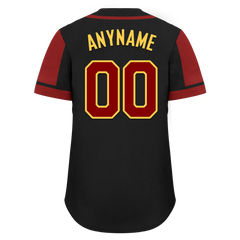 Custom Black Red Raglan Sleeves Personalized Authentic Baseball Jersey BSBJ01-D017176