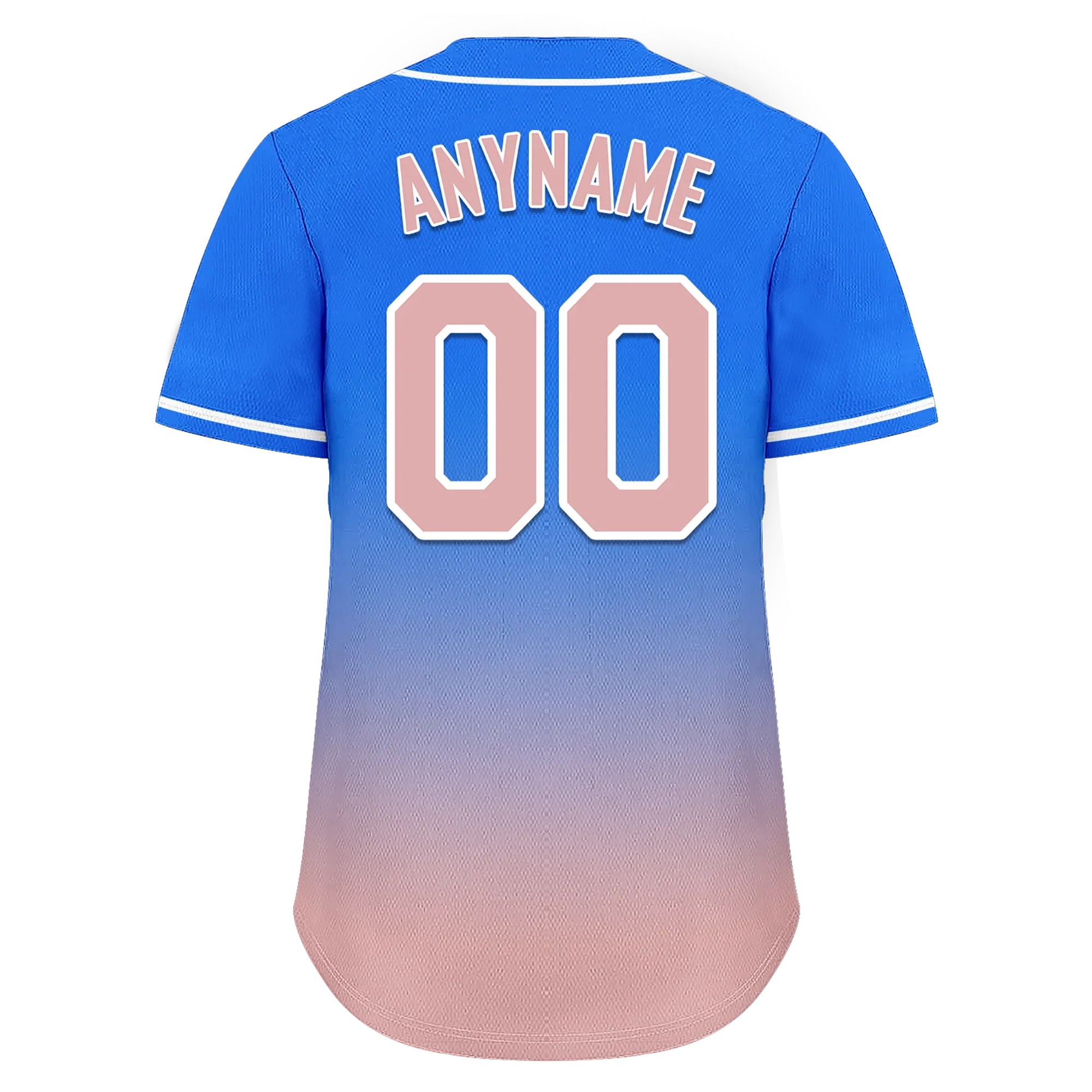 Custom Blue Pink Fade Fashion Personalized Authentic Baseball Jersey BSBJ01-D0a70e0 - Coolcustomize