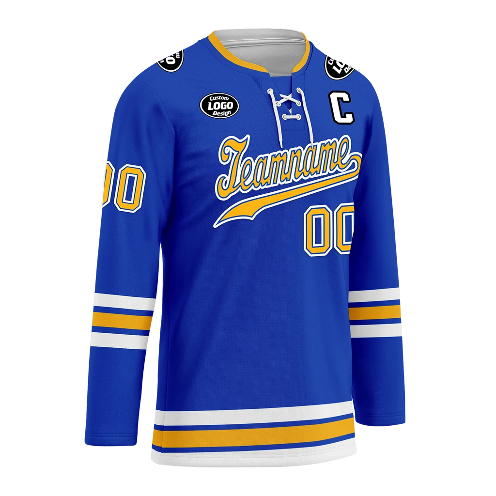 Custom Blue Yellow Personalized Hockey Jersey HCKJ01-D0a70cc - Coolcustomize