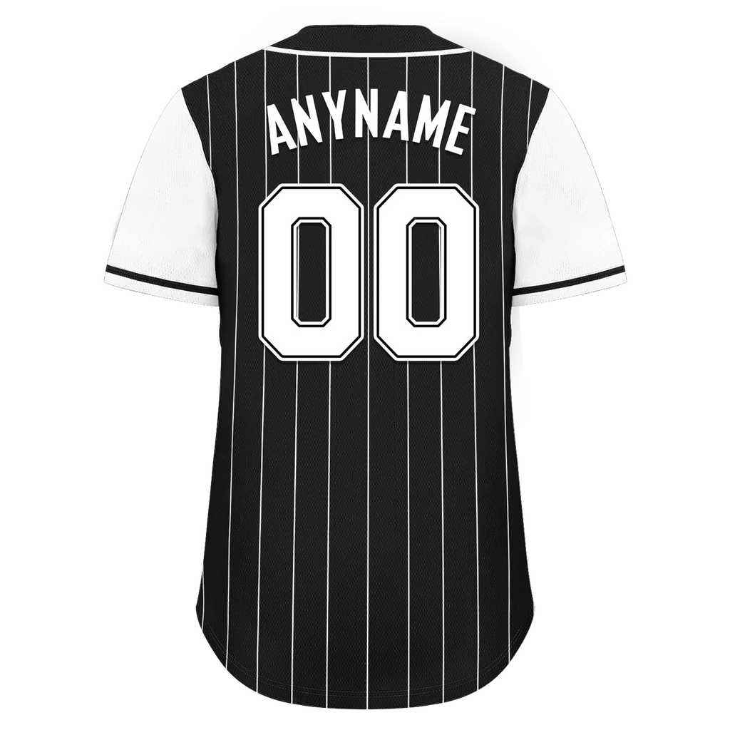 Custom Black White Stripe Fashion Personalized Authentic Baseball Jersey BSBJ01-D017239 - Coolcustomize