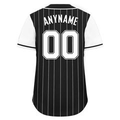 Custom Black White Stripe Fashion Personalized Authentic Baseball Jersey BSBJ01-D017239