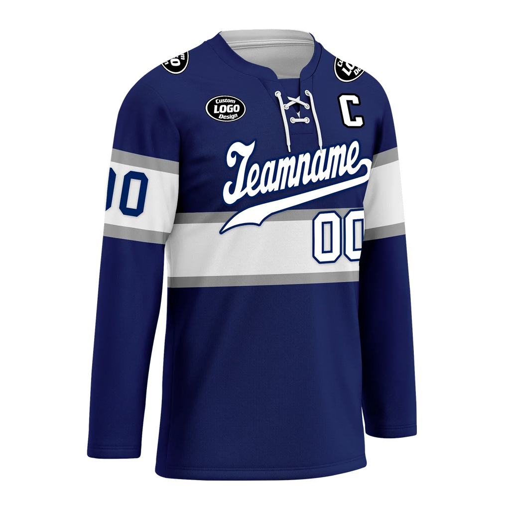 Custom Blue White Personalized Hockey Jersey HCKJ01-D0a70bd - Coolcustomize