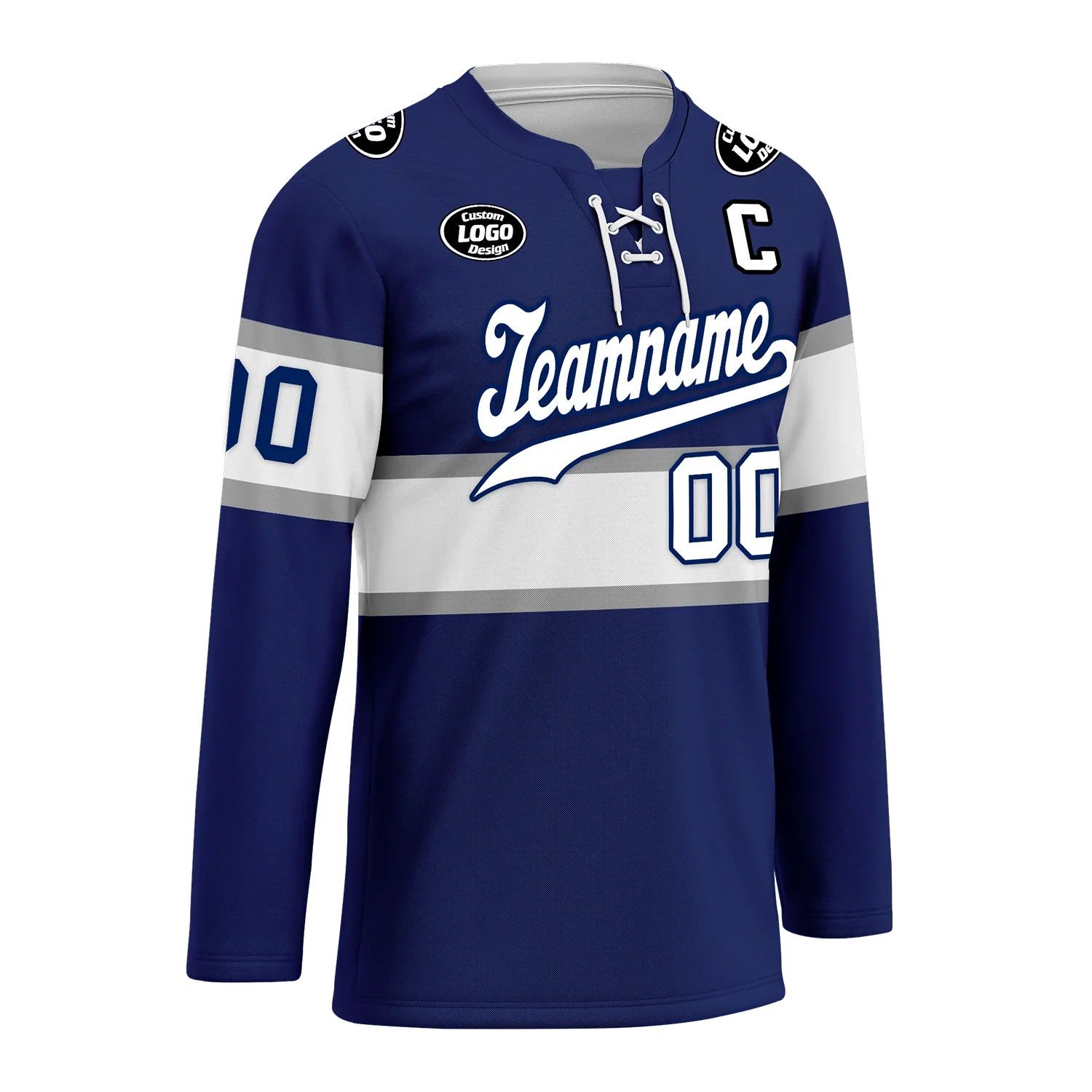 Custom Blue White Personalized Hockey Jersey HCKJ01-D0a70bd - Coolcustomize