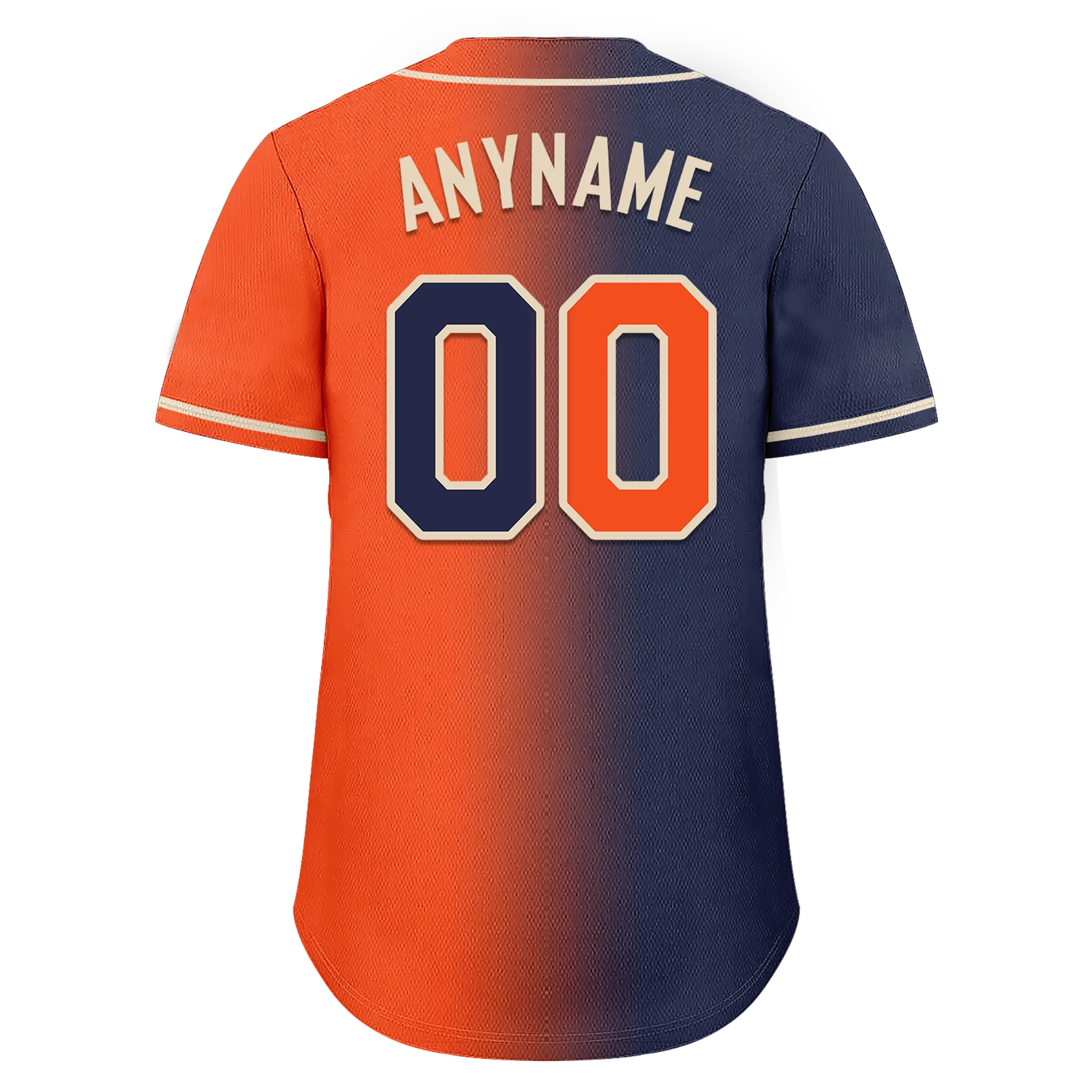 Custom Blue Orange Gradient Fashion Personalized Authentic Baseball Jersey BSBJ01-D0a7089 - Coolcustomize