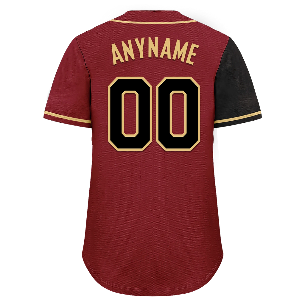 Custom Black Red Skull Fashion Personalized Authentic Baseball Jersey BSBJ01-D017141 - Coolcustomize
