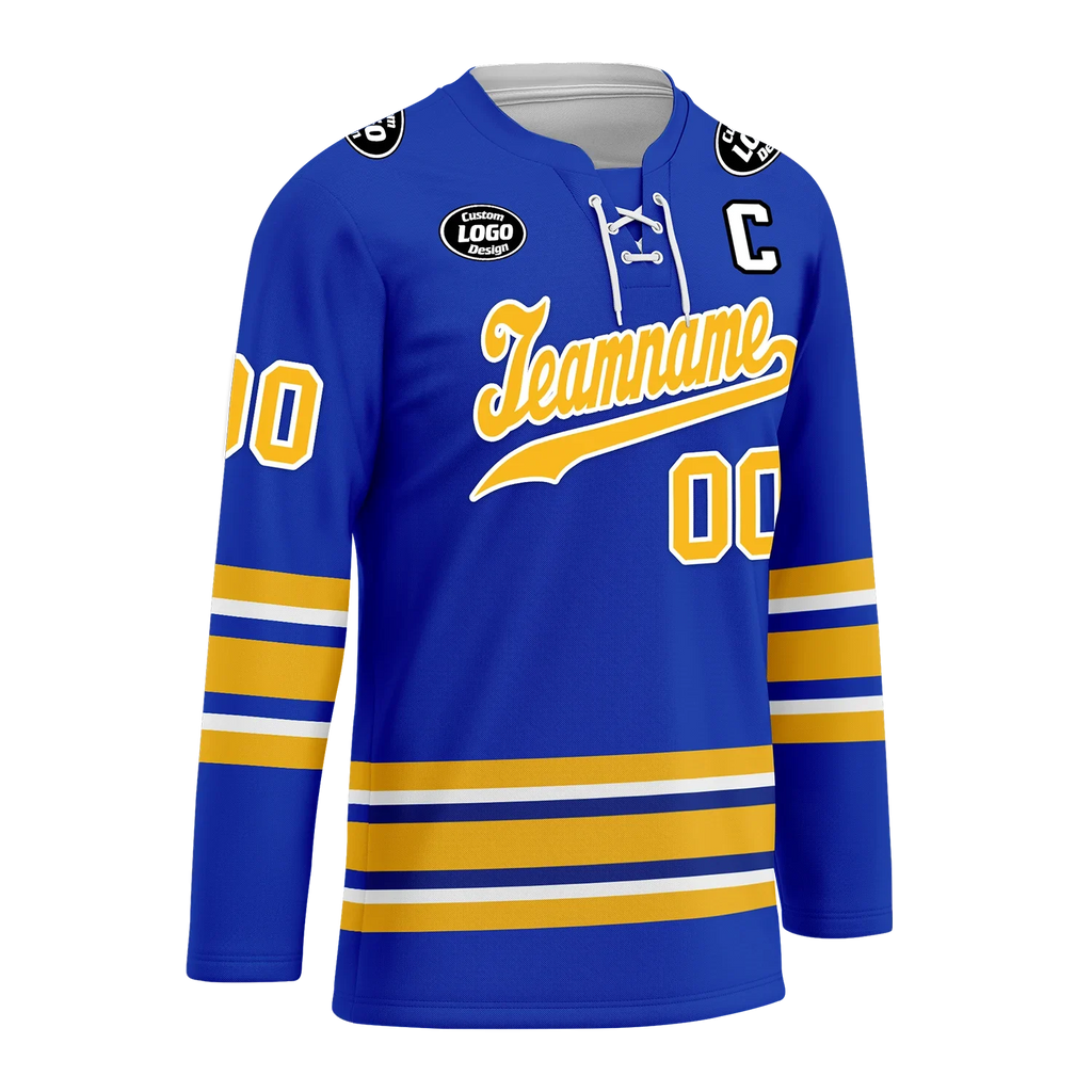 Custom Blue Yellow Personalized Hockey Jersey HCKJ01-D0a70aa - Coolcustomize