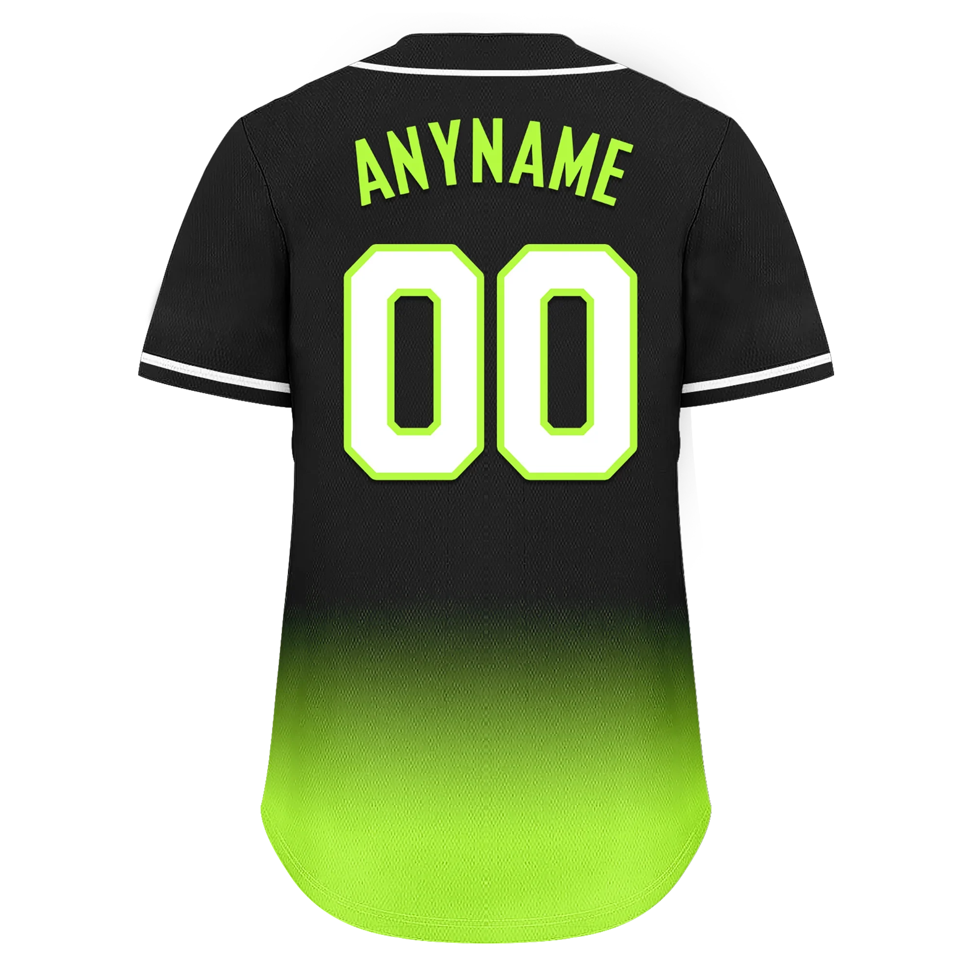 Custom Black Green Fade Fashion Personalized Authentic Baseball Jersey BSBJ01-D0a70e7 - Coolcustomize