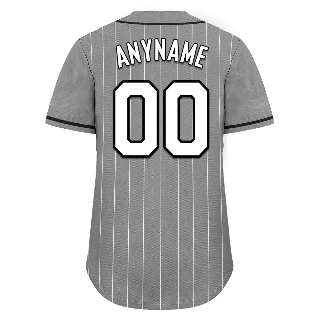 Custom Gray Stripe Fashion Personalized Authentic Baseball Jersey BSBJ01-D017244 - Coolcustomize