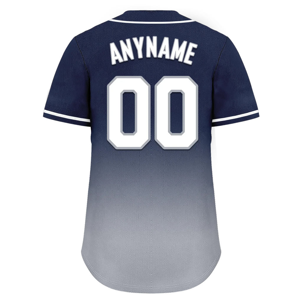 Custom Blue Grey Fade Fashion Personalized Authentic Baseball Jersey BSBJ01-D0a70b8 - Coolcustomize