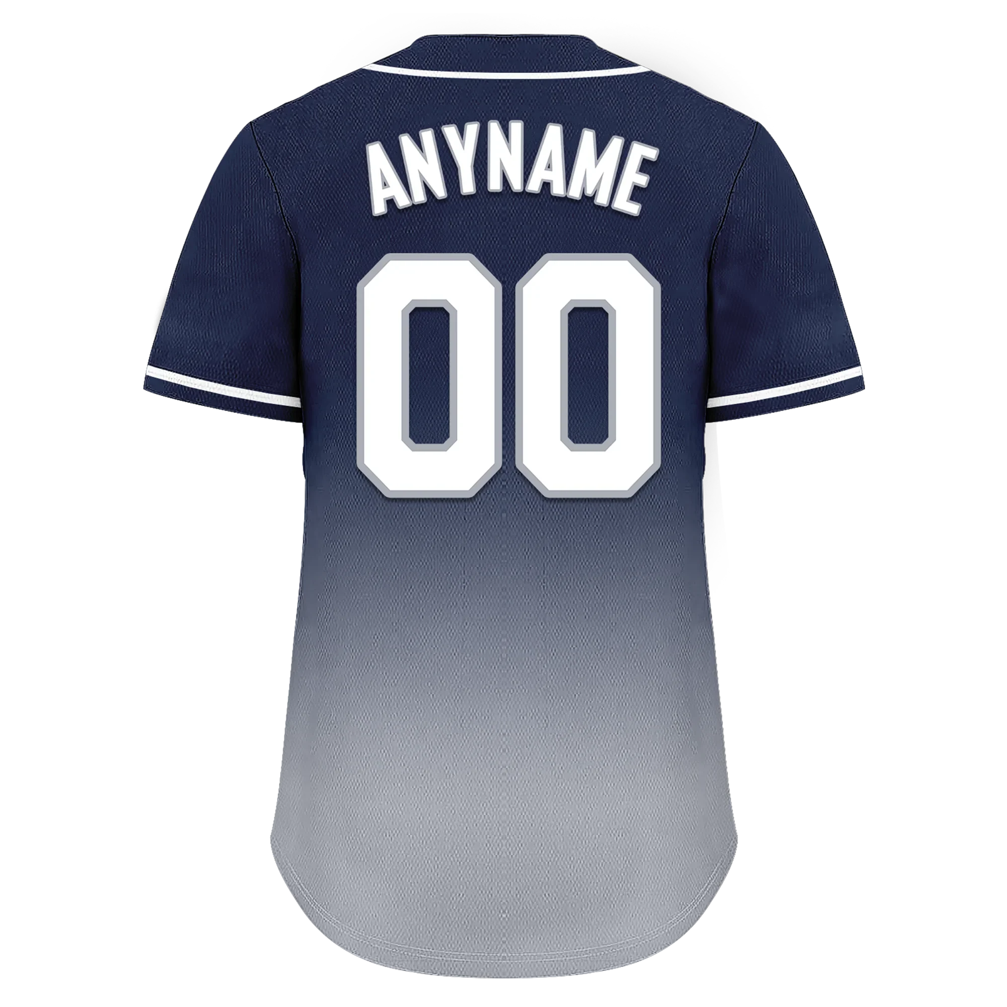Custom Blue Grey Fade Fashion Personalized Authentic Baseball Jersey BSBJ01-D0a70b8 - Coolcustomize