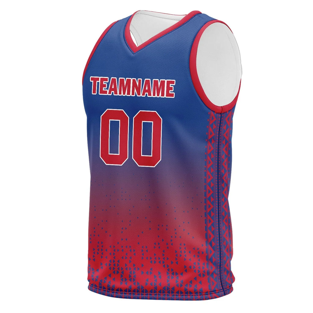 Custom Blue Red Fade Fashion Sports Uniform Basketball Jersey BBJ01-D020102-1 - Coolcustomize
