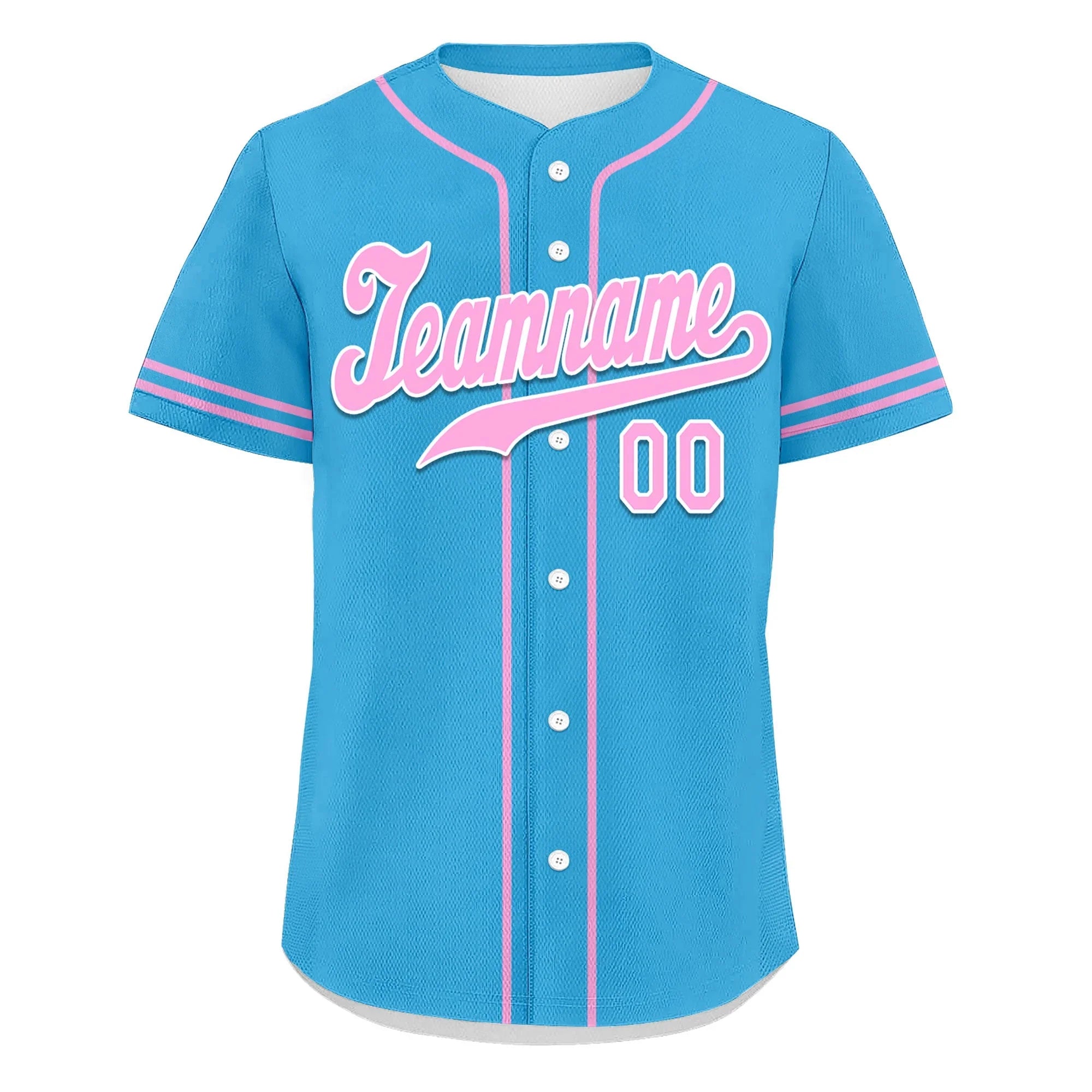 Custom Blue Classic Style Pink Personalized Authentic Baseball Jersey UN002-bd0b00d8-cd - Coolcustomize