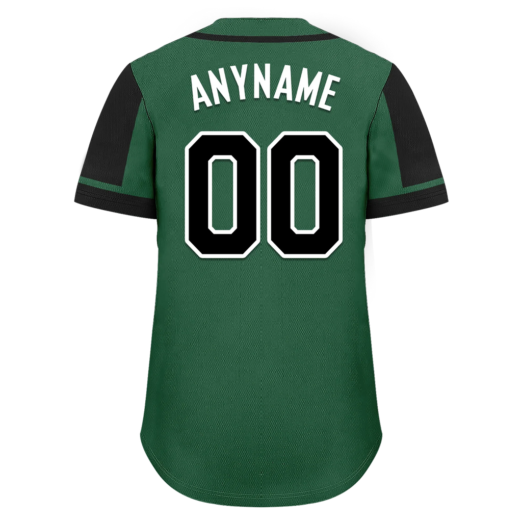Custom Green Black Raglan Sleeves Personalized Authentic Baseball Jersey BSBJ01-D017207 - Coolcustomize