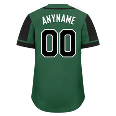 Custom Green Black Raglan Sleeves Personalized Authentic Baseball Jersey BSBJ01-D017207