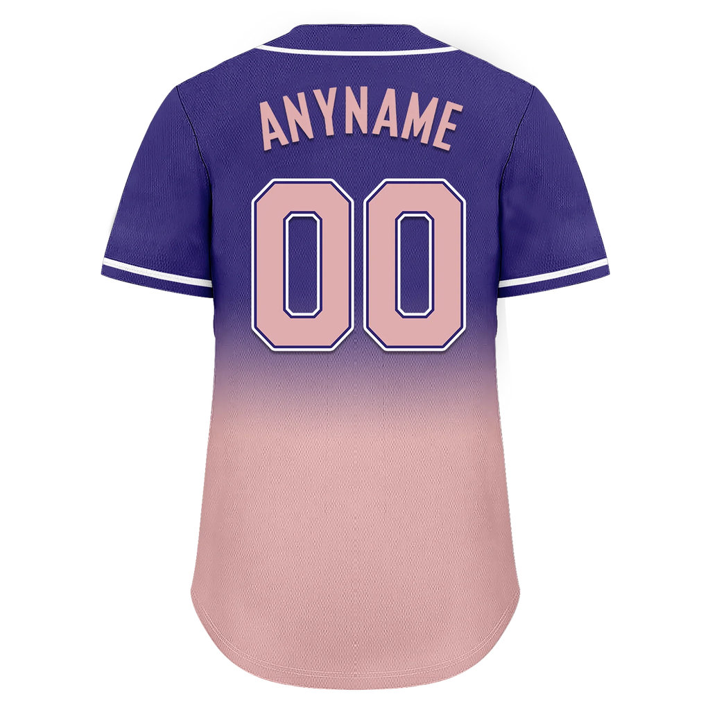 Custom Purple Pink Fade Fashion Personalized Authentic Baseball Jersey BSBJ01-D0a7070 - Coolcustomize