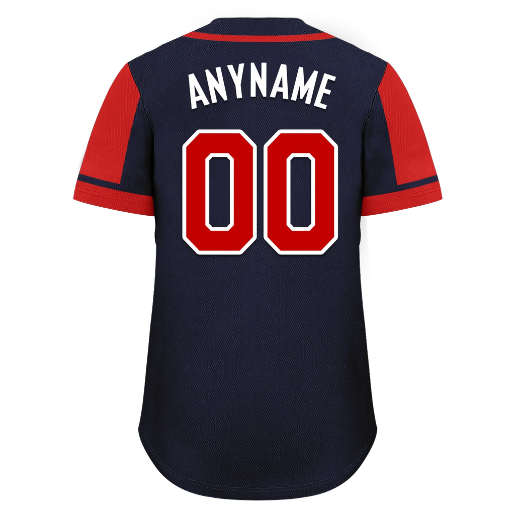 Custom Blue Red Raglan Sleeves Personalized Authentic Baseball Jersey BSBJ01-D017180 - Coolcustomize