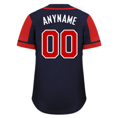 Custom Blue Red Raglan Sleeves Personalized Authentic Baseball Jersey BSBJ01-D017180