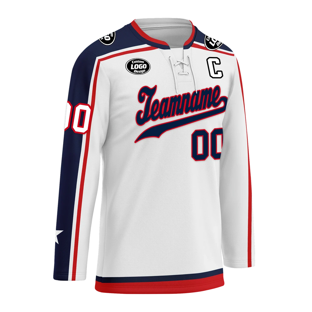 Custom White Personalized Hockey Jersey HCKJ01-D0a70fa - Coolcustomize