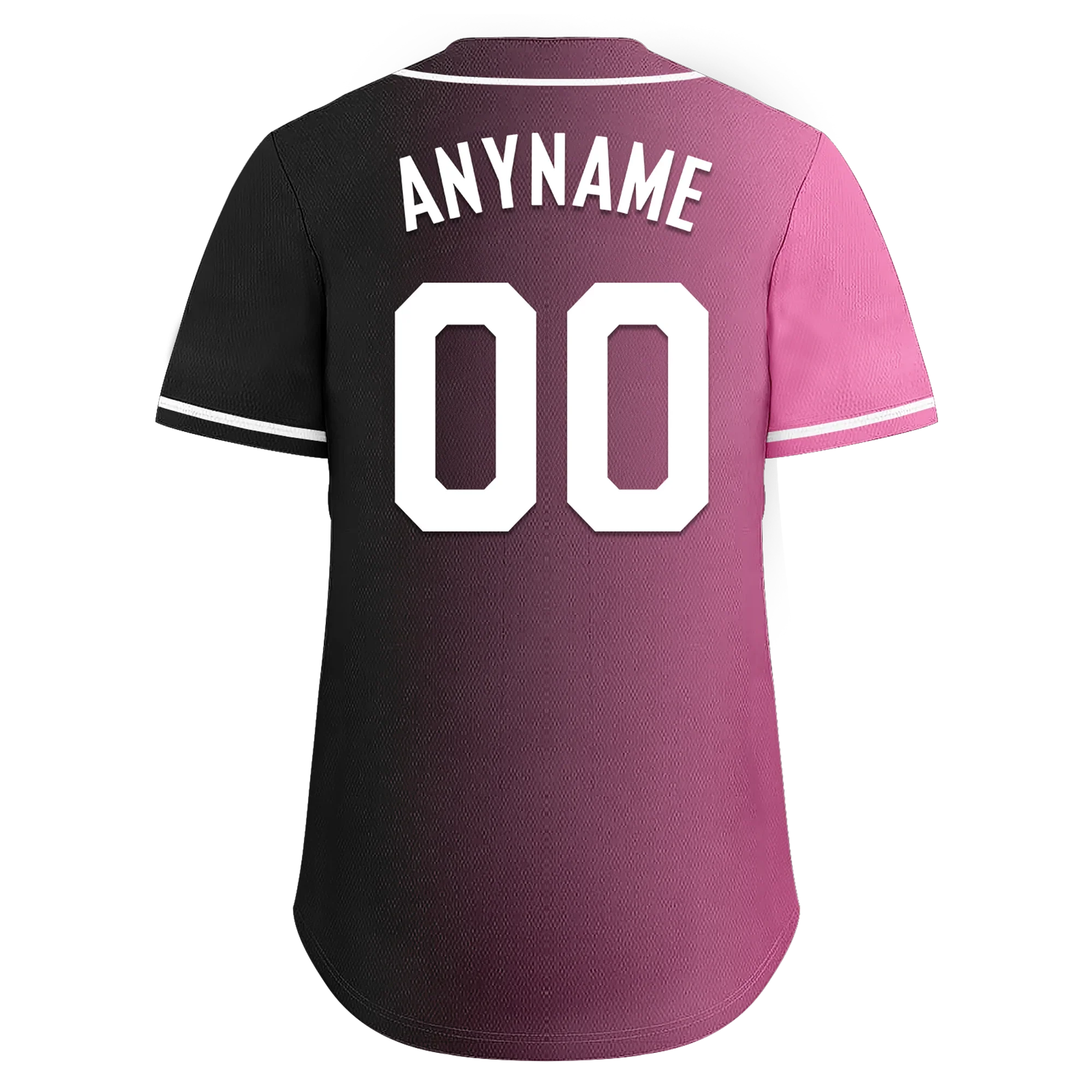 Custom Pink Black Gradient Fashion Personalized Authentic Baseball Jersey BSBJ01-D0a7099 - Coolcustomize