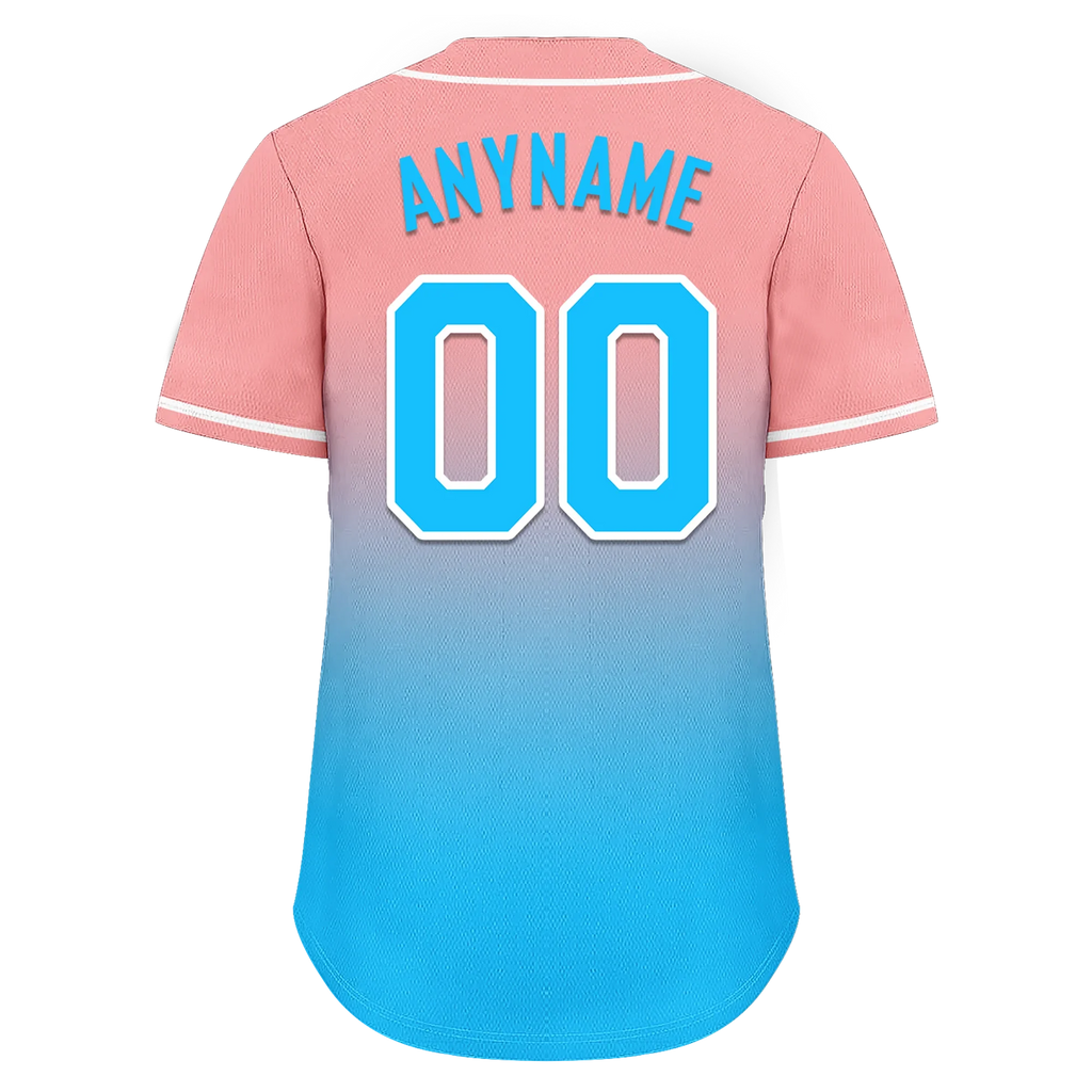 Custom Pink Blue Fade Fashion Personalized Authentic Baseball Jersey BSBJ01-D0a70f8 - Coolcustomize