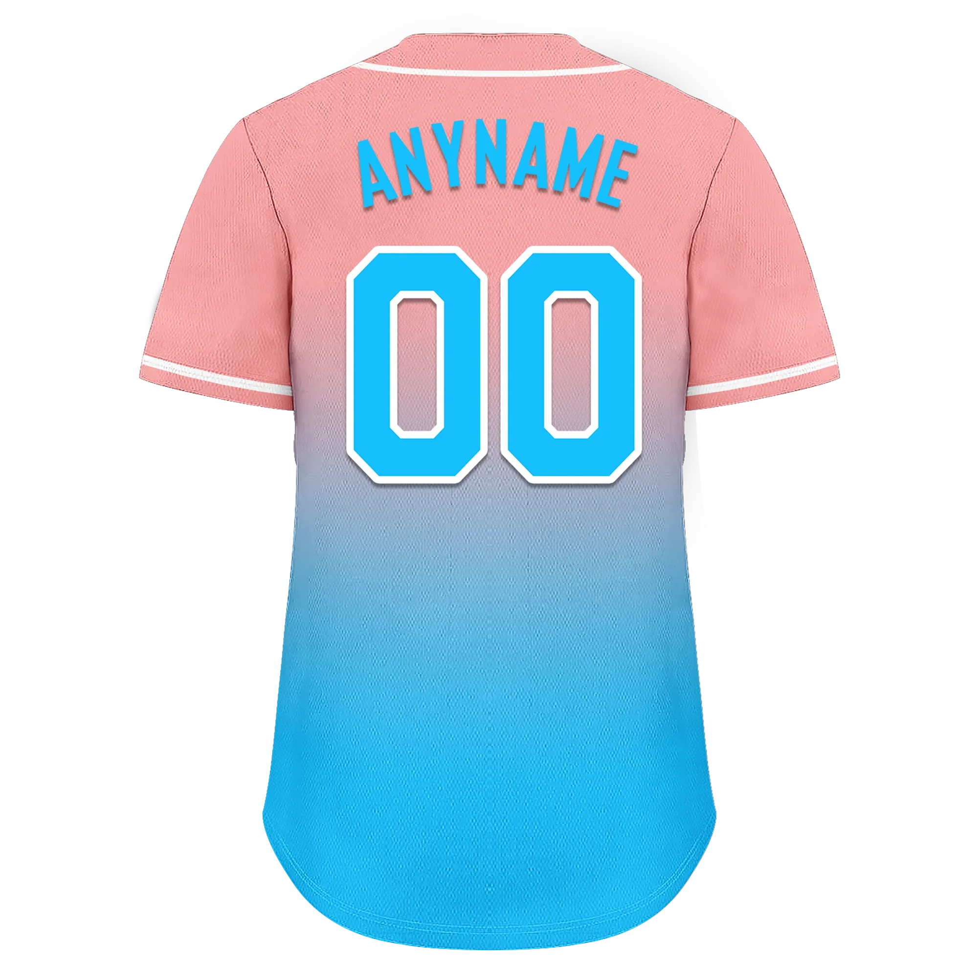Custom Pink Blue Fade Fashion Personalized Authentic Baseball Jersey BSBJ01-D0a70f8 - Coolcustomize