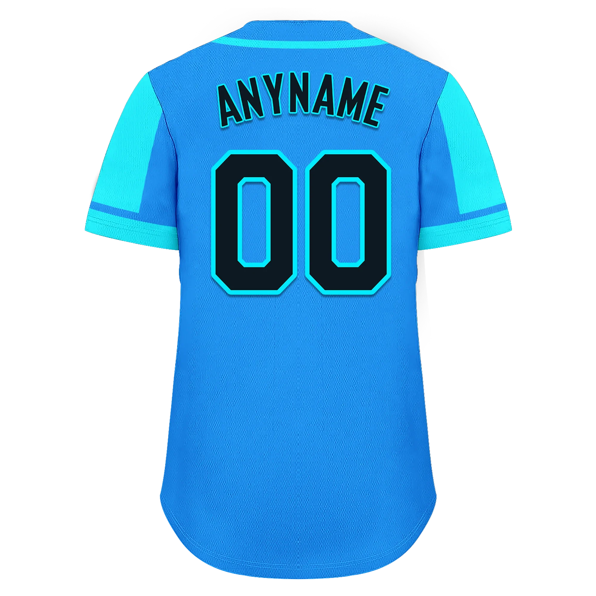 Custom Blue Cyan Raglan Sleeves Personalized Authentic Baseball Jersey BSBJ01-D017199 - Coolcustomize
