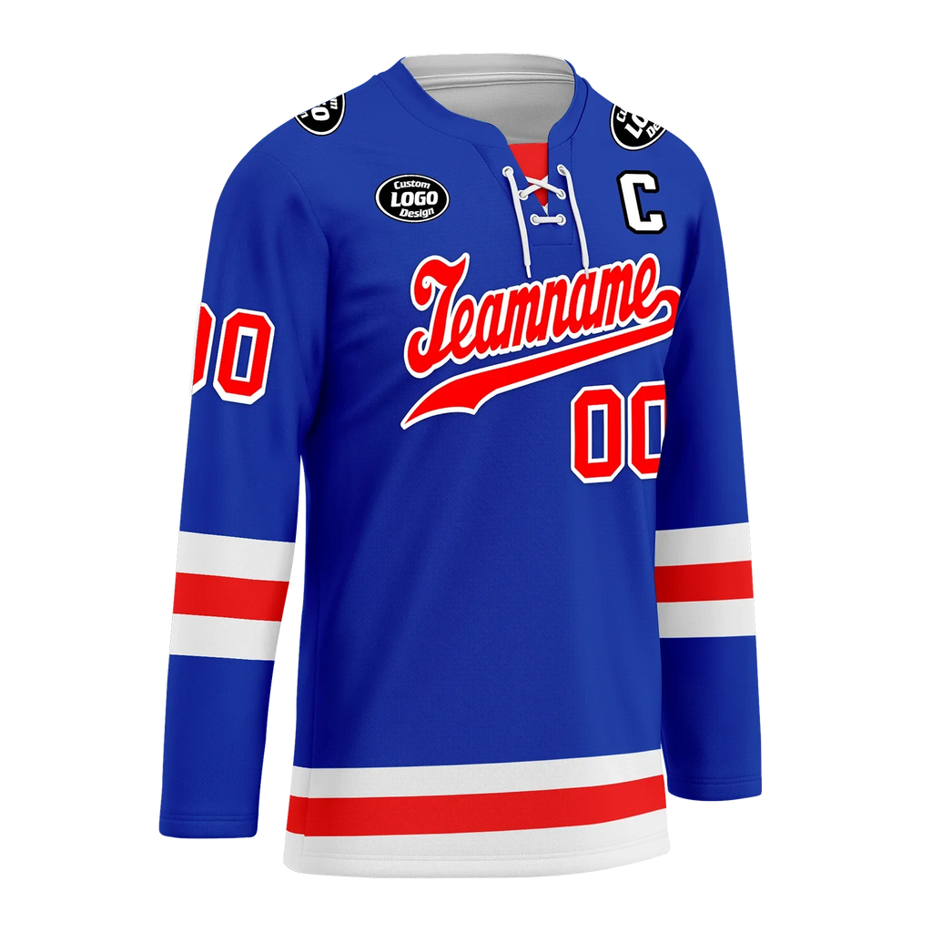 Custom Blue Red Personalized Hockey Jersey HCKJ01-D0a7007 - Coolcustomize