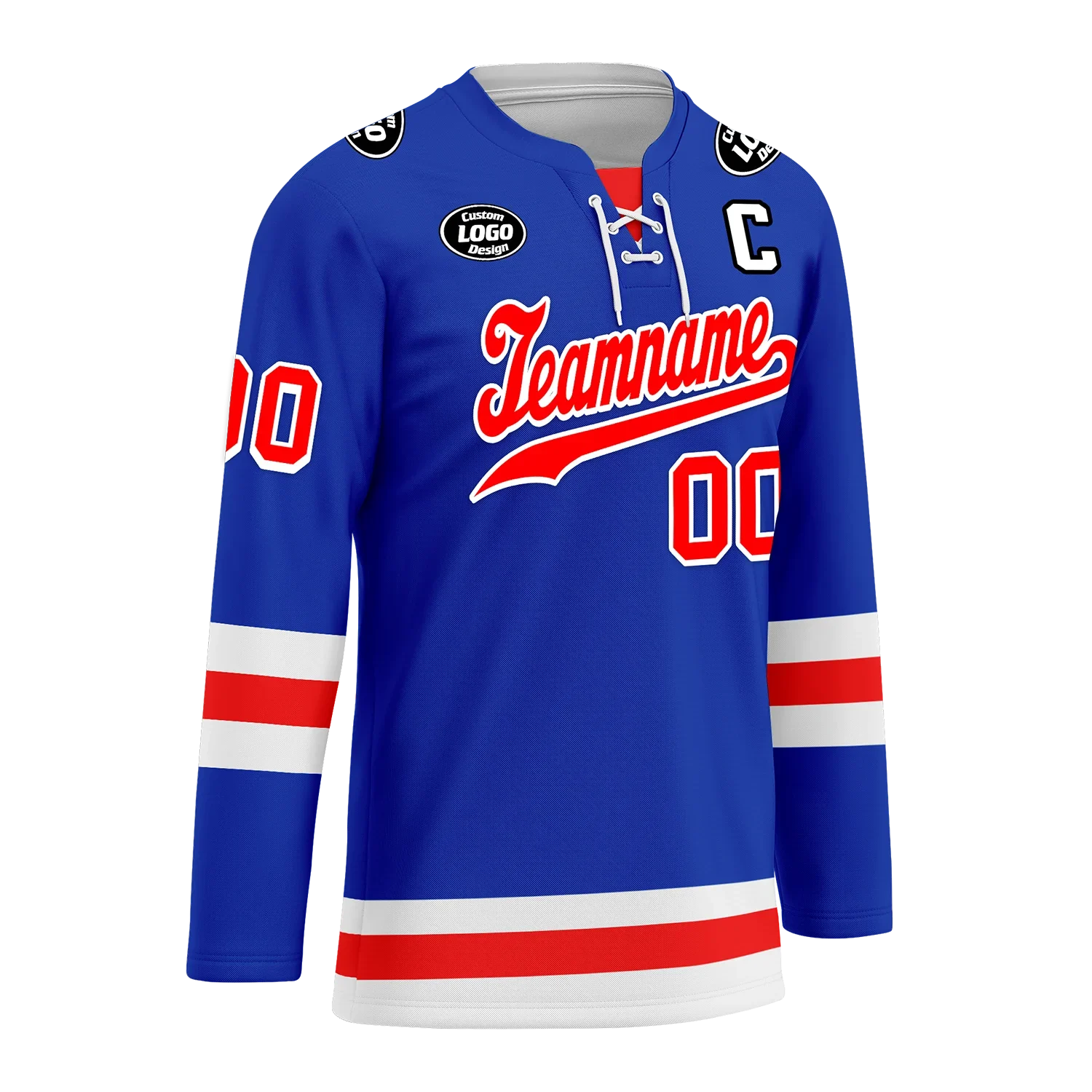 Custom Blue Red Personalized Hockey Jersey HCKJ01-D0a7007 - Coolcustomize