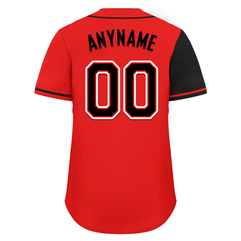 Custom Black Red Skull Fashion Personalized Authentic Baseball Jersey BSBJ01-D017159 - Coolcustomize