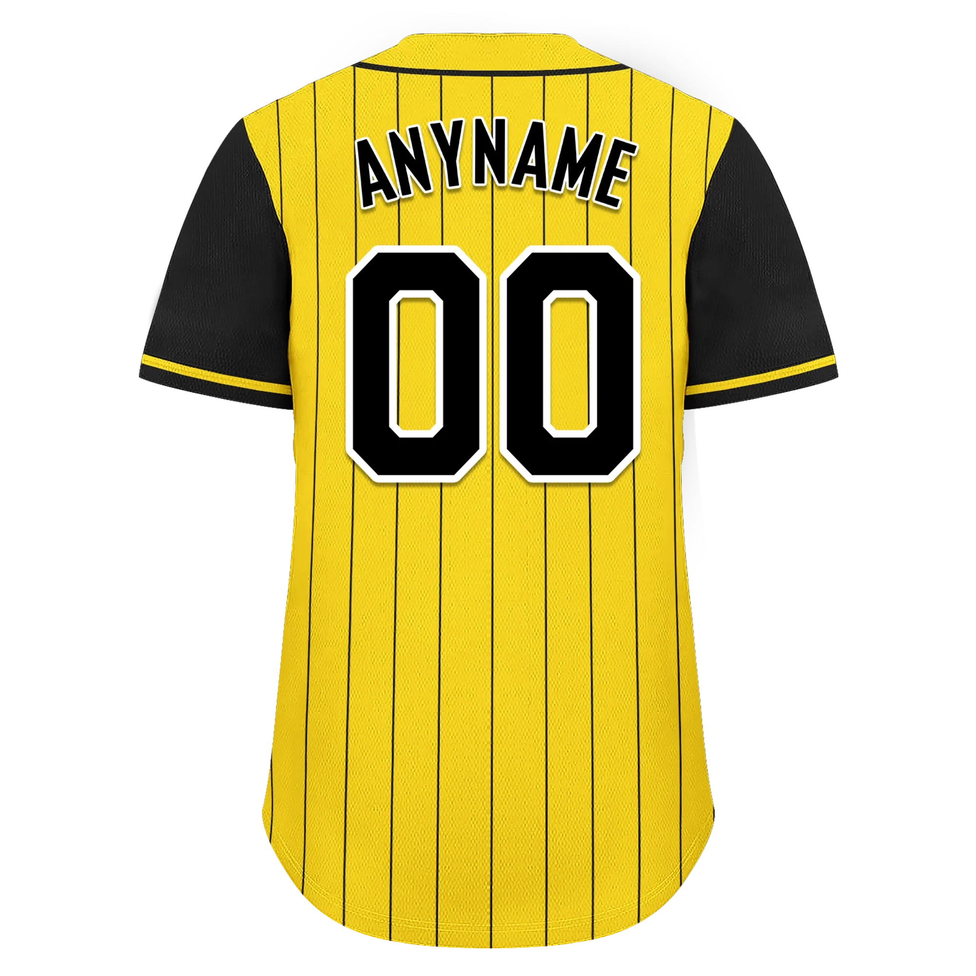 Custom Gold Black Stripe Fashion Personalized Authentic Baseball Jersey BSBJ01-D017218 - Coolcustomize
