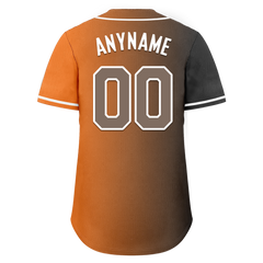 Custom Grey Orange Gradient Fashion Personalized Authentic Baseball Jersey BSBJ01-D0a7097