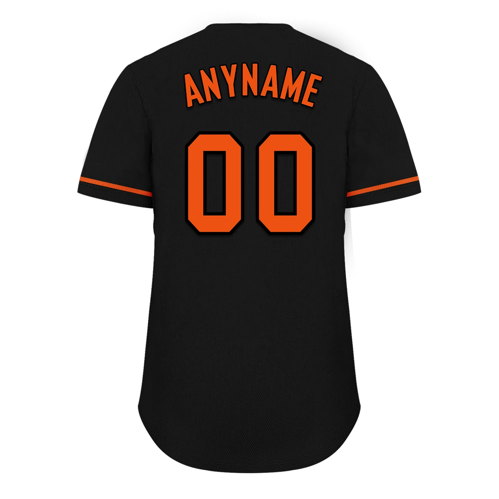 Custom Black Orange Classic Style Orange Personalized Authentic Baseball Jersey BSBJ01-bd0fa0b - Coolcustomize
