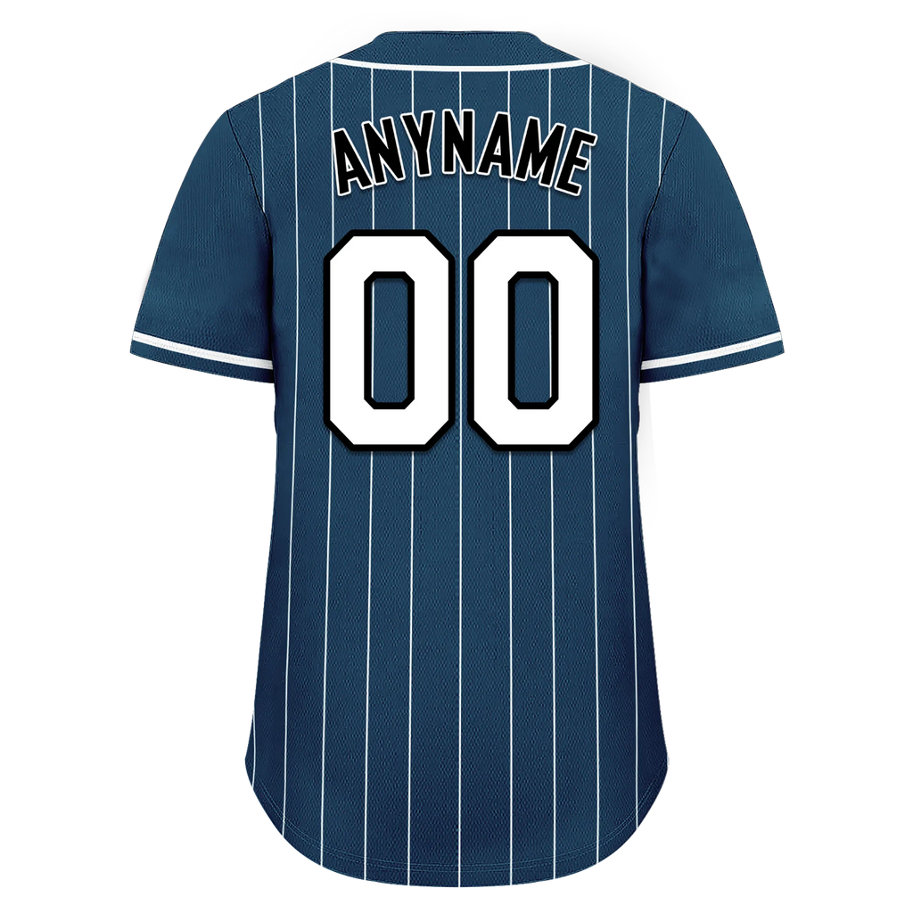 Custom Blue Stripe Fashion Personalized Authentic Baseball Jersey BSBJ01-D017258 - Coolcustomize