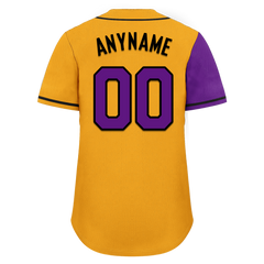 Custom Purple Yellow Skull Fashion Personalized Authentic Baseball Jersey BSBJ01-D017149