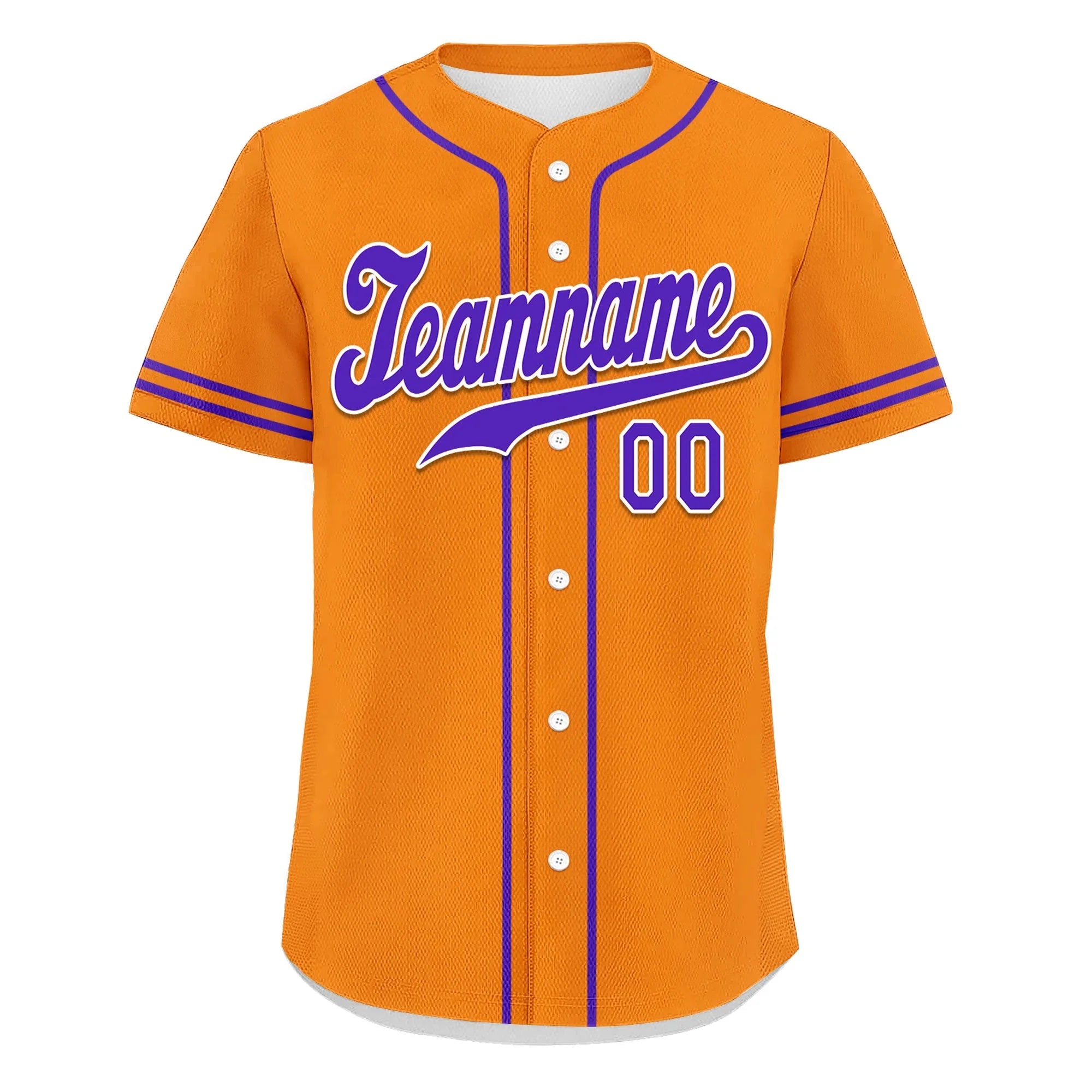 Custom Orange Classic Style Purple Personalized Authentic Baseball Jersey UN002-bd0b00d8-cb - Coolcustomize