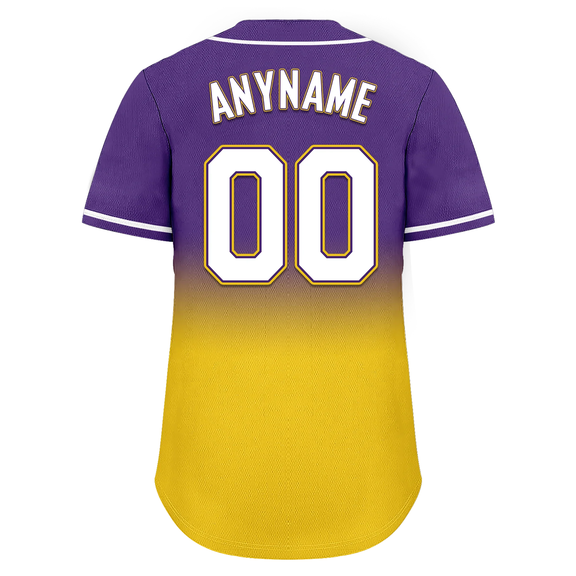 Custom Purple Yellow Fade Fashion Personalized Authentic Baseball Jersey BSBJ01-D0a70cb - Coolcustomize