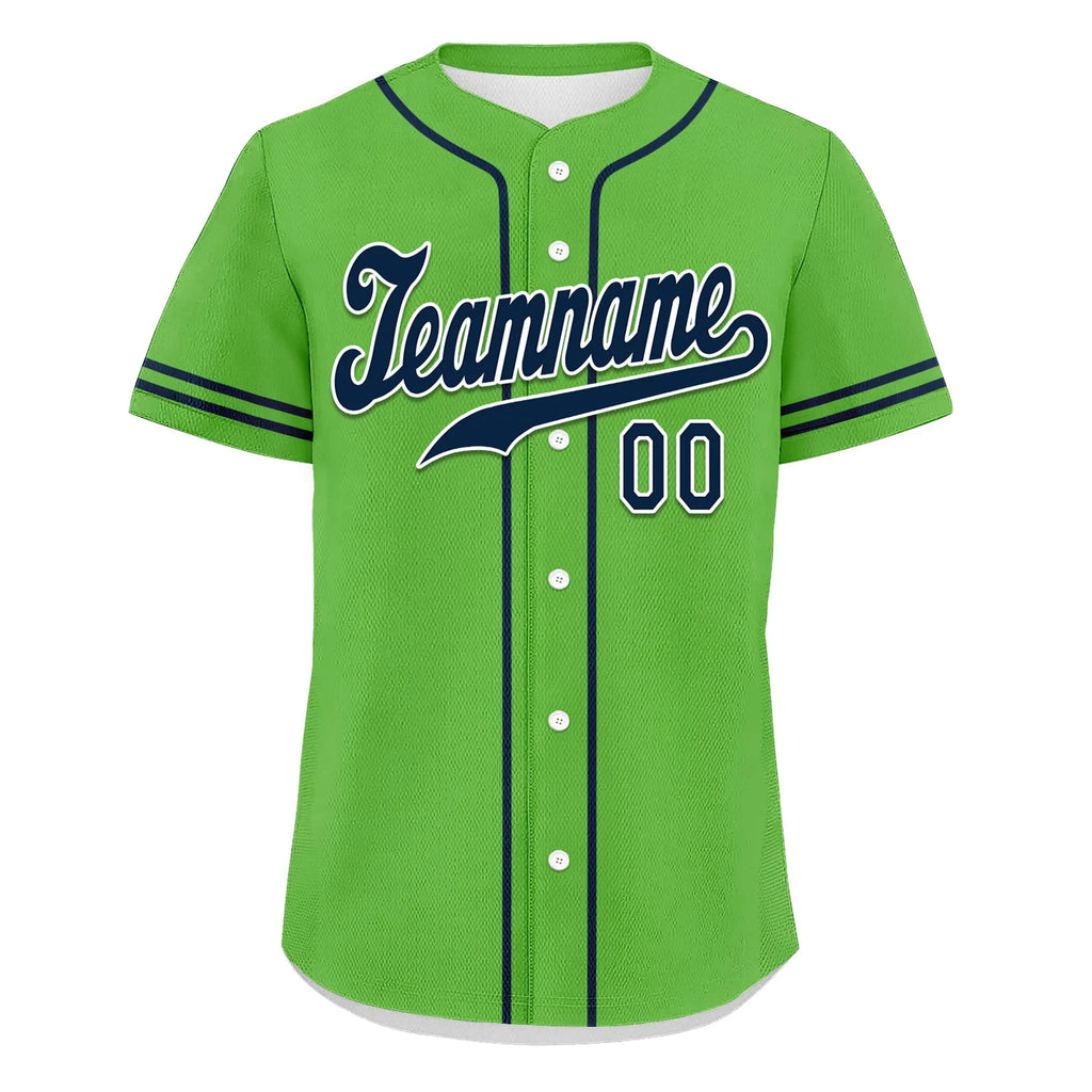 Custom Green Classic Style Blue Personalized Authentic Baseball Jersey UN002-bd0b00d8-ae - Coolcustomize
