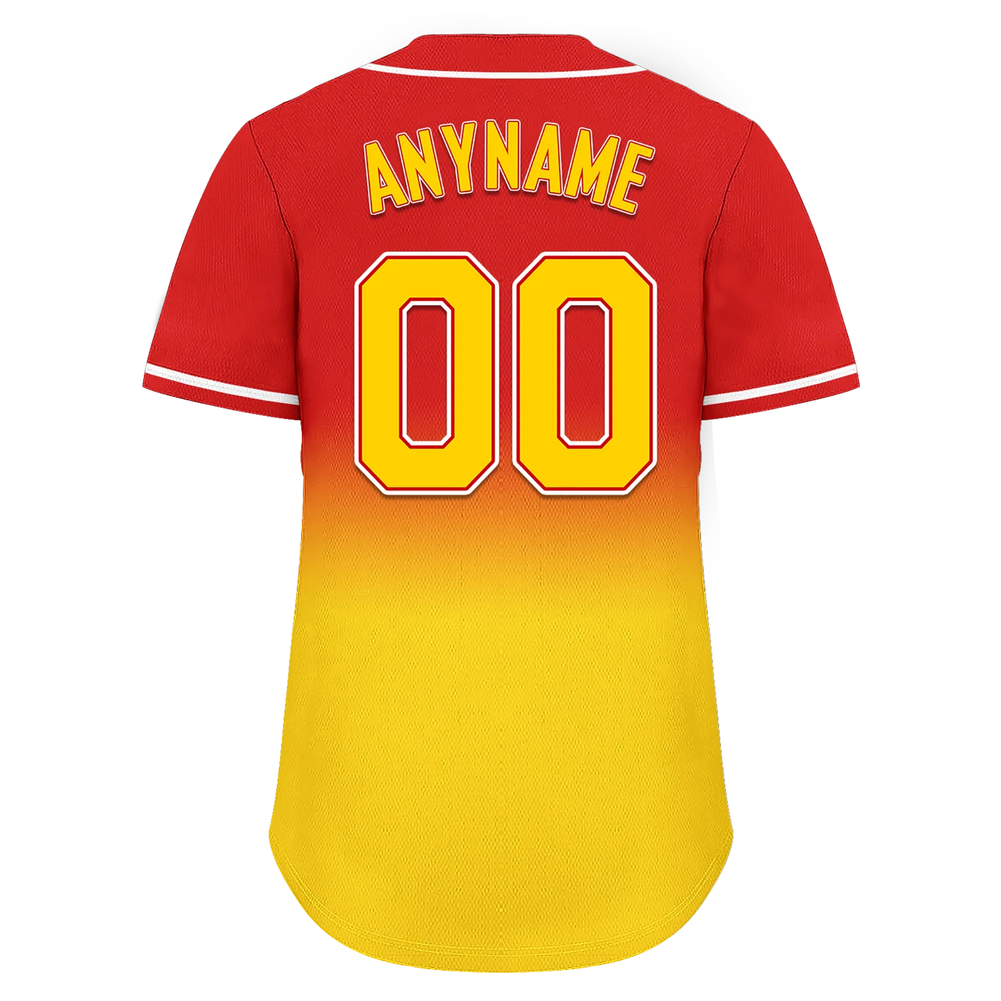 Custom Red Yellow Fade Fashion Personalized Authentic Baseball Jersey BSBJ01-D0a70d7 - Coolcustomize
