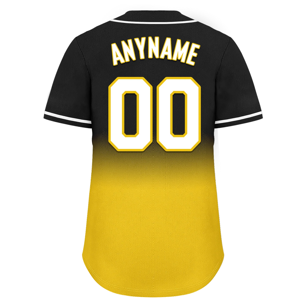 Custom Black Yellow Fade Fashion Personalized Authentic Baseball Jersey BSBJ01-D0a70cc - Coolcustomize