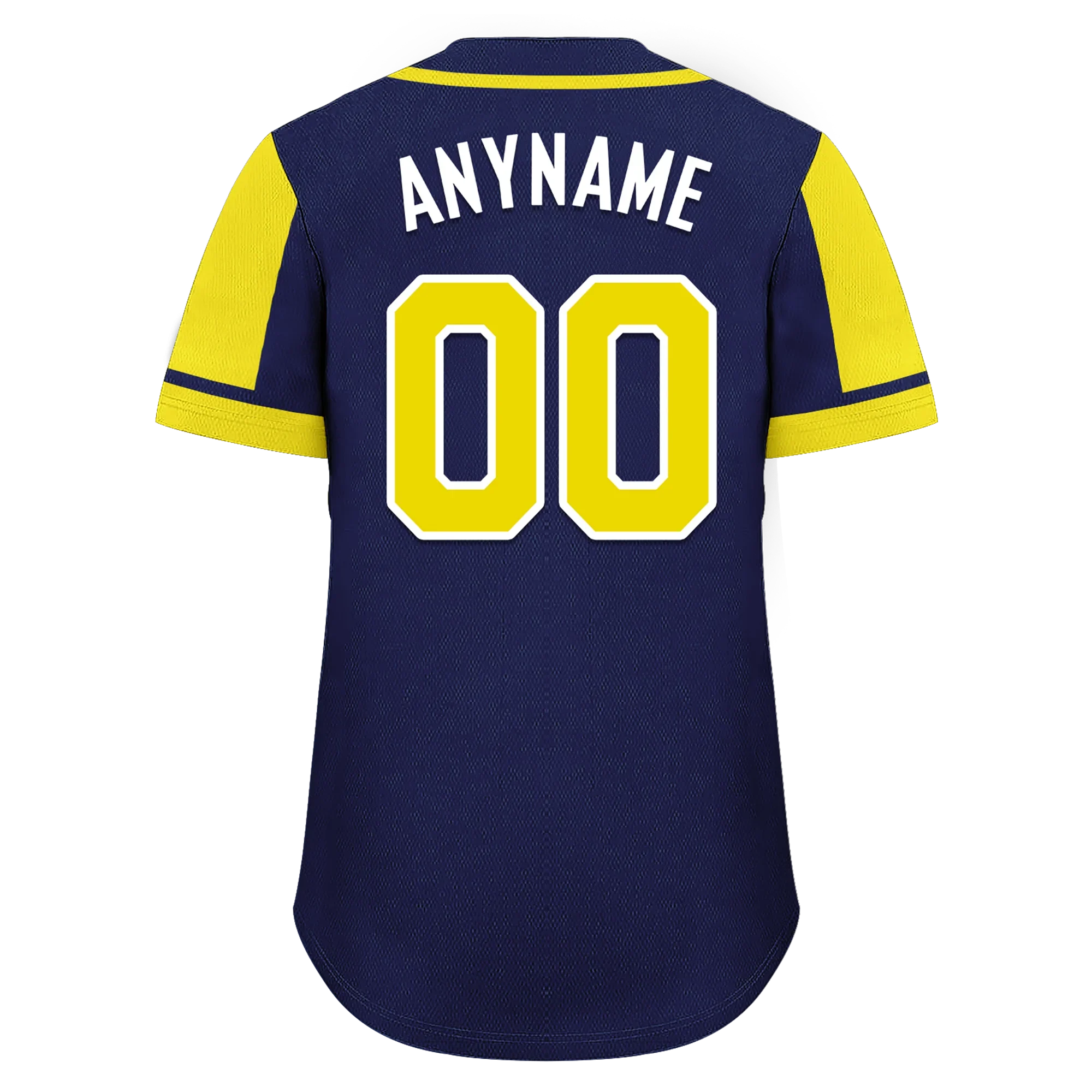 Custom Blue Yellow Raglan Sleeves Personalized Authentic Baseball Jersey BSBJ01-D017182 - Coolcustomize