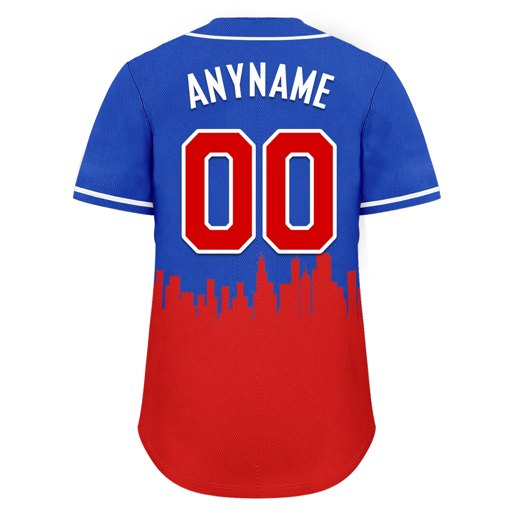 Custom Blue Red City Edition Personalized Authentic Baseball Jersey BSBJ01-D017129 - Coolcustomize