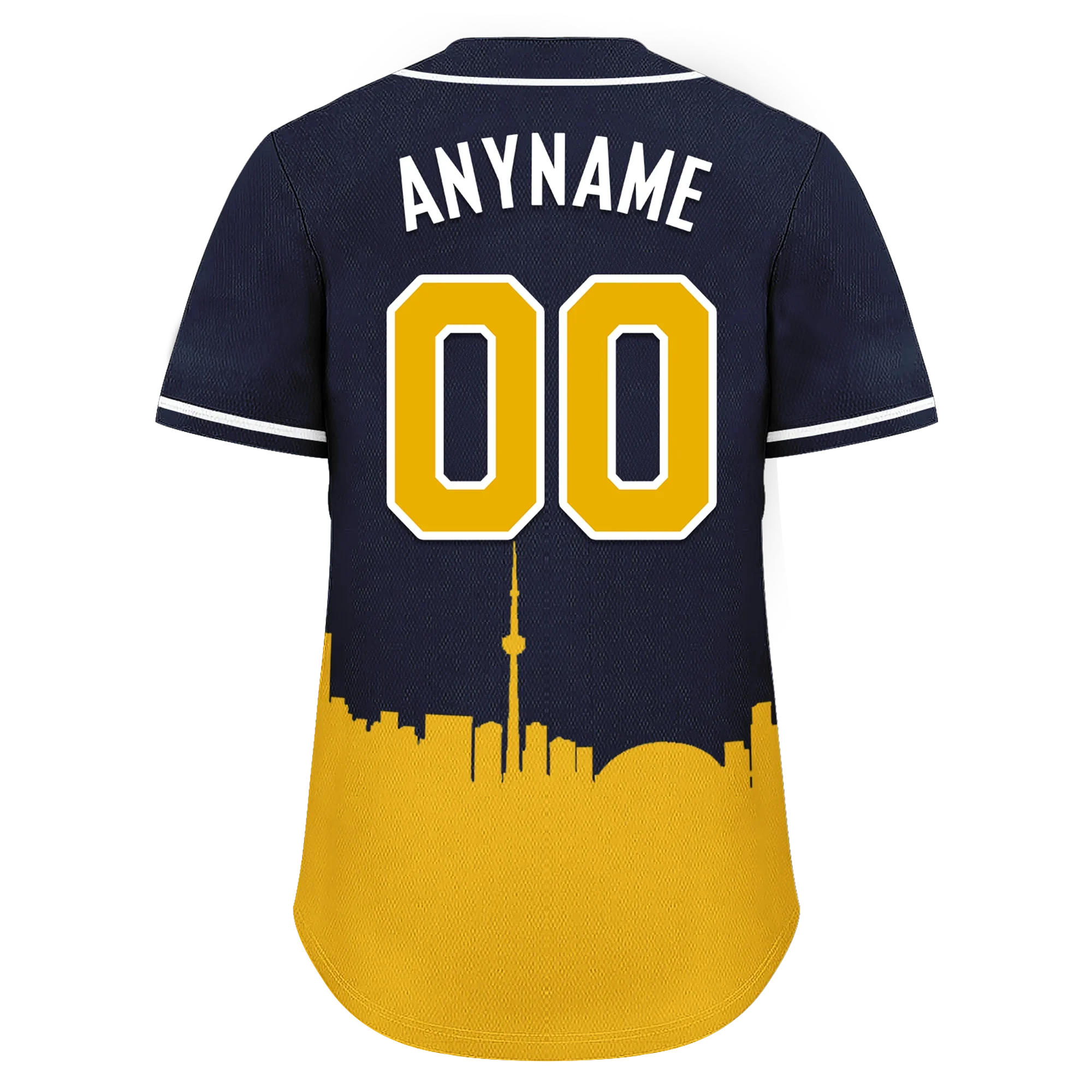 Custom Blue Yellow City Edition Personalized Authentic Baseball Jersey BSBJ01-D017135 - Coolcustomize
