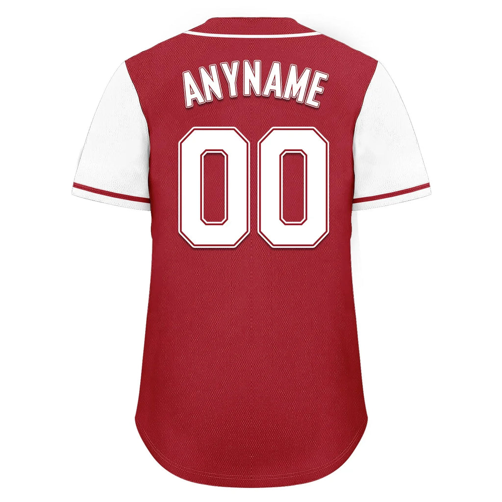 Custom Burgundy White Raglan Sleeves Personalized Authentic Baseball Jersey BSBJ01-D020200-18 - Coolcustomize